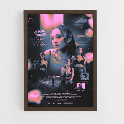 ariana-grande-2 cadre Bois foncé