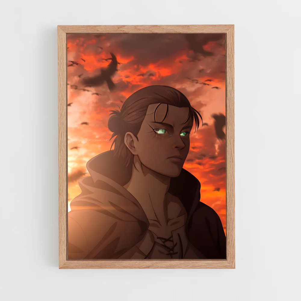 attack-on-titans-6 cadre Bois clair