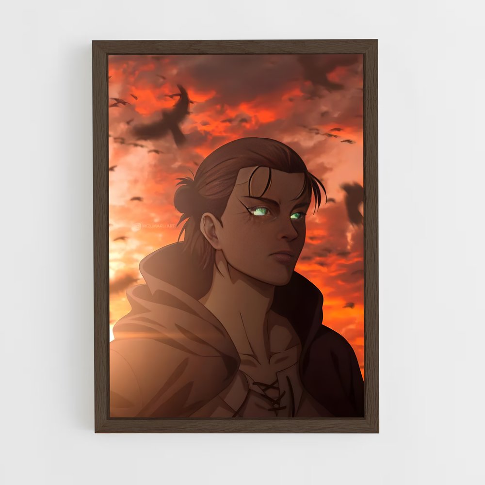 attack-on-titans-6 cadre Bois foncé