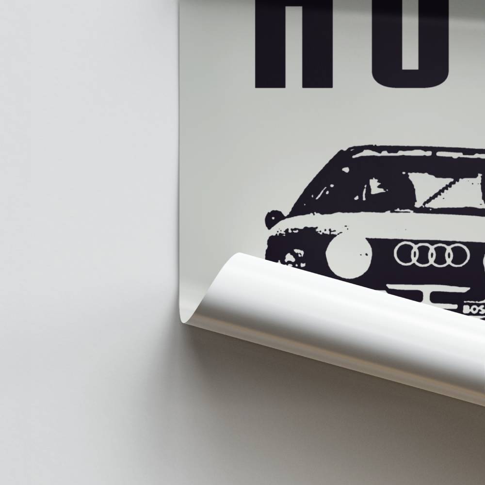 Poster Audi in bianco e nero