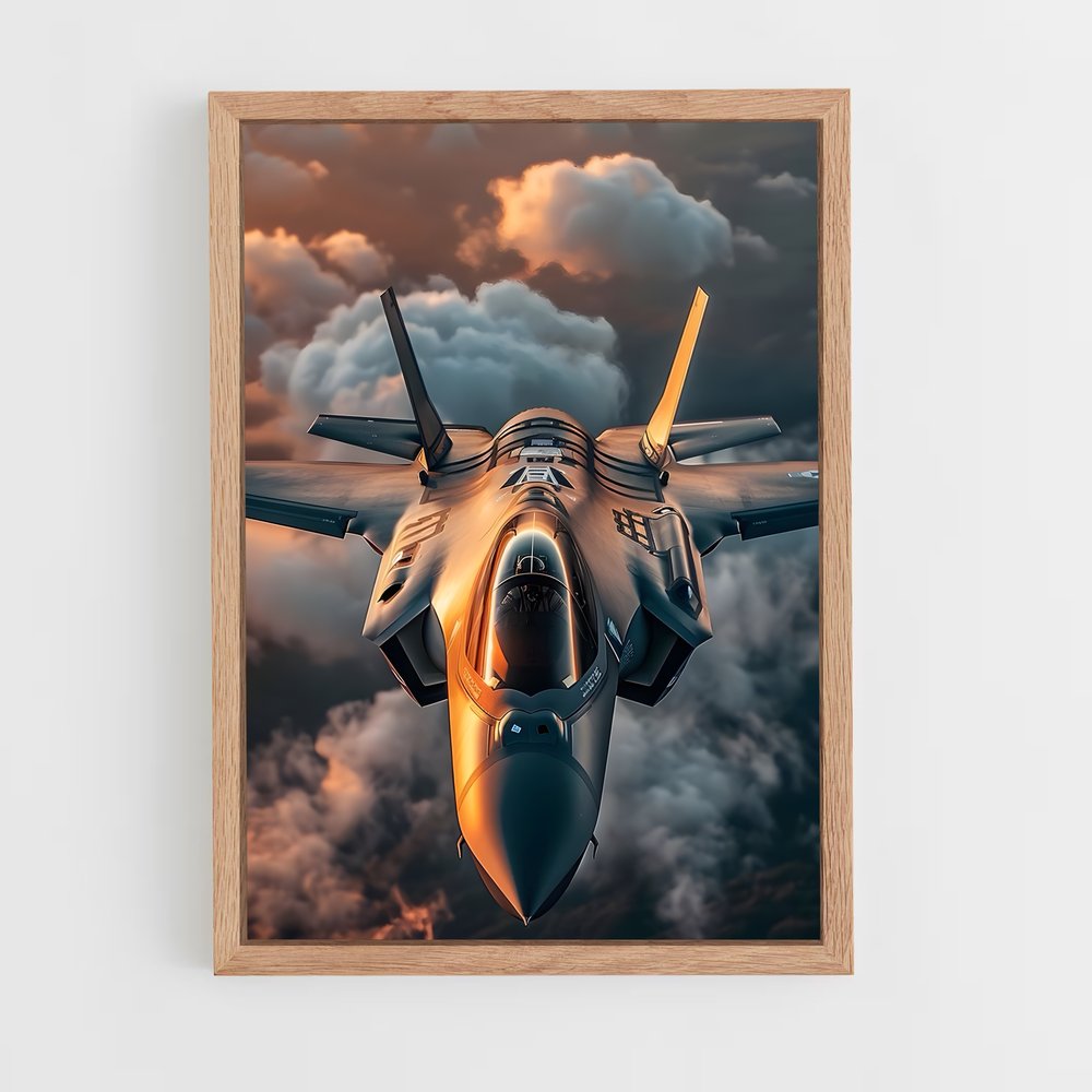 avion-de-chasse-1 cadre Bois clair