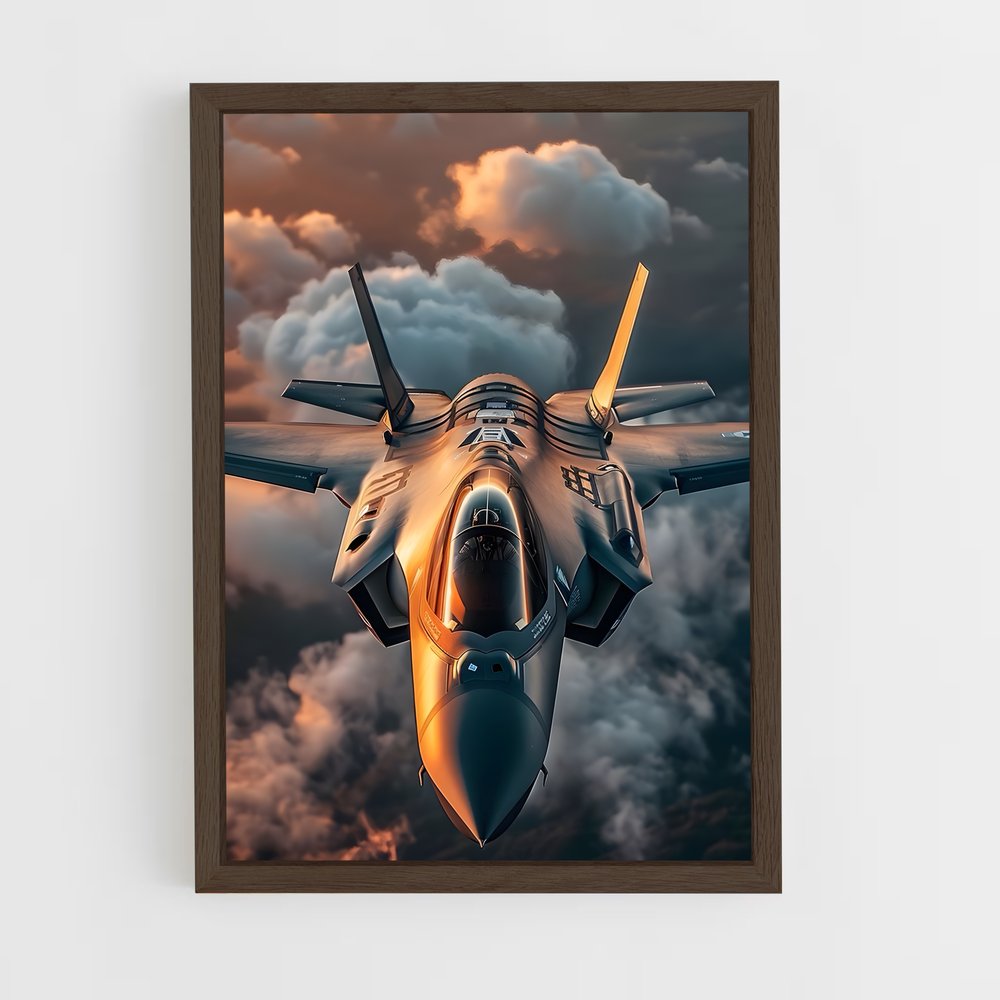 avion-de-chasse-1 cadre Bois foncé