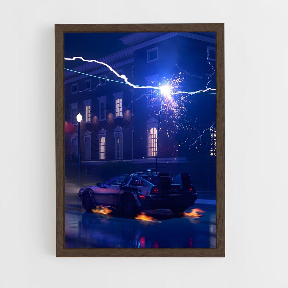 back-to-the-future-11 cadre Bois foncé