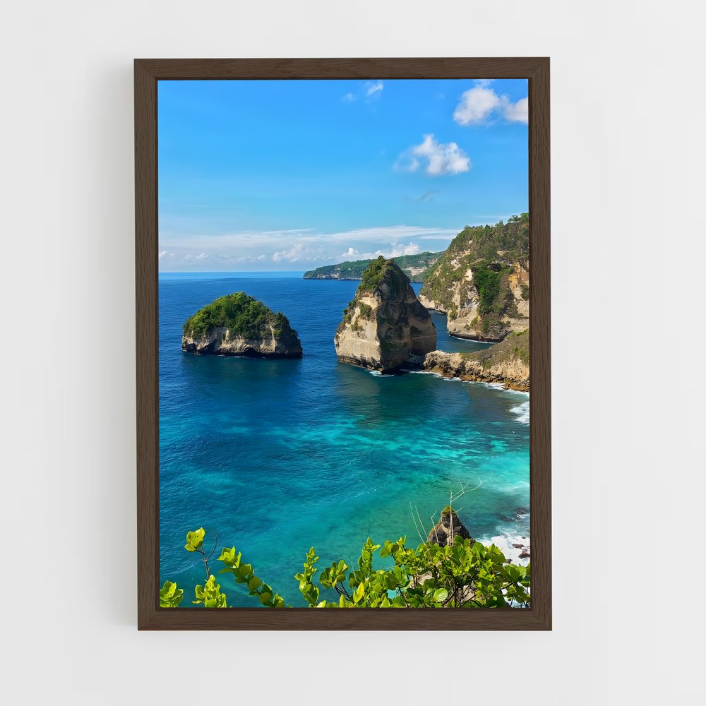 bali-8 cadre Bois foncé
