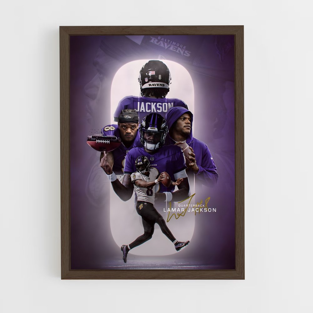 baltimore-ravens-11 cadre Bois foncé