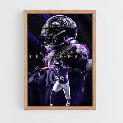 baltimore-ravens-12 cadre Bois clair