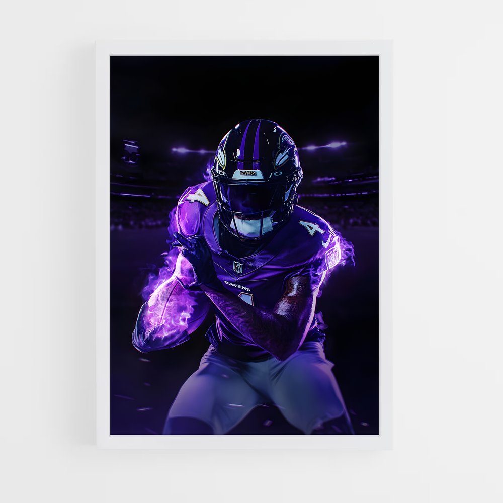 baltimore-ravens-15 cadre Blanc