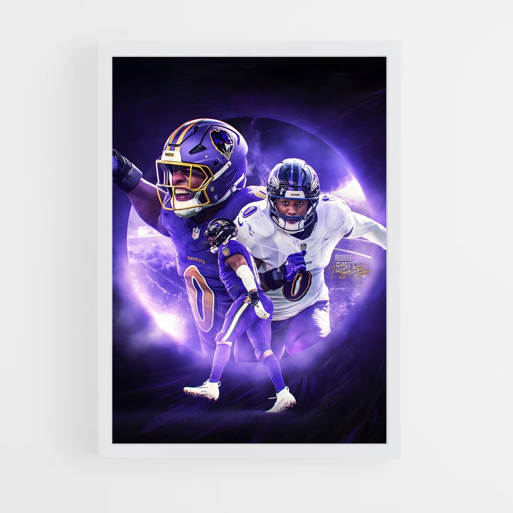 baltimore-ravens-17 cadre Blanc