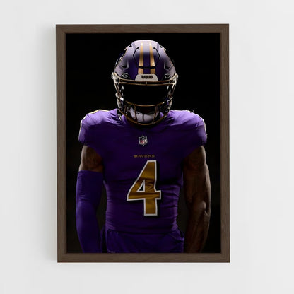 baltimore-ravens-19 cadre Bois foncé