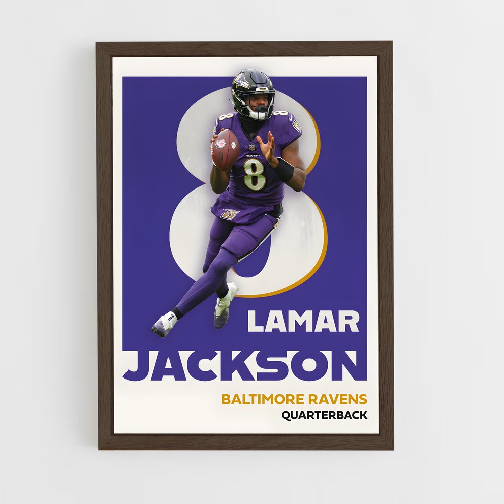 baltimore-ravens-3 cadre Bois foncé