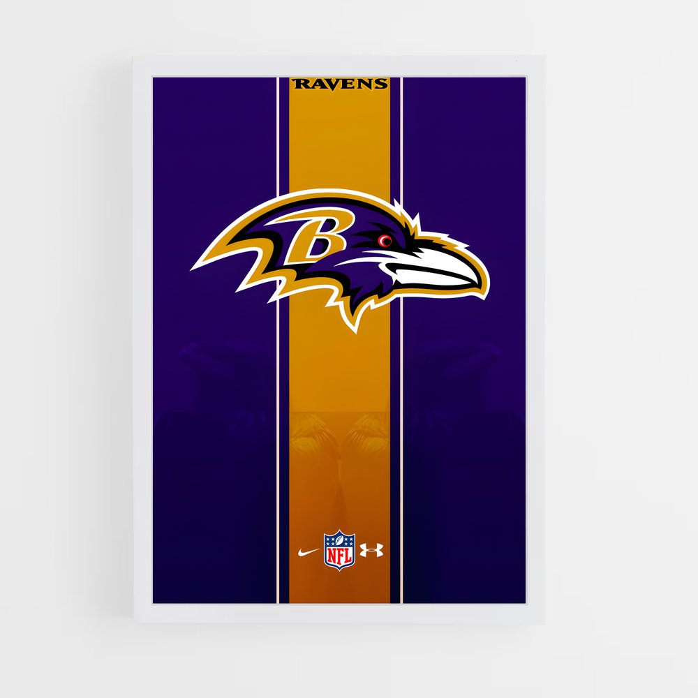 baltimore-ravens-8 cadre Blanc