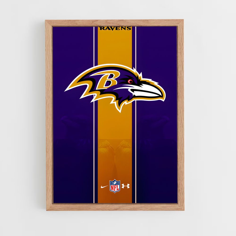 baltimore-ravens-8 cadre Bois clair
