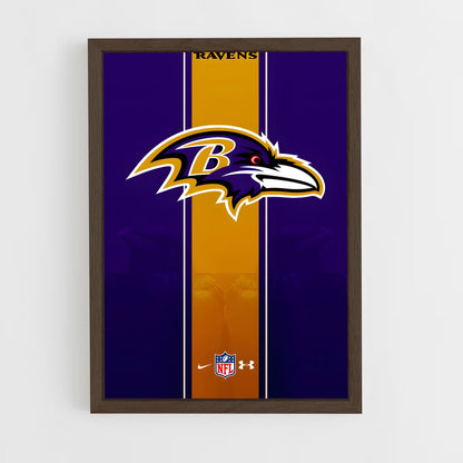baltimore-ravens-8 cadre Bois foncé