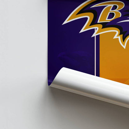 Poster con logo dei Baltimora Ravens