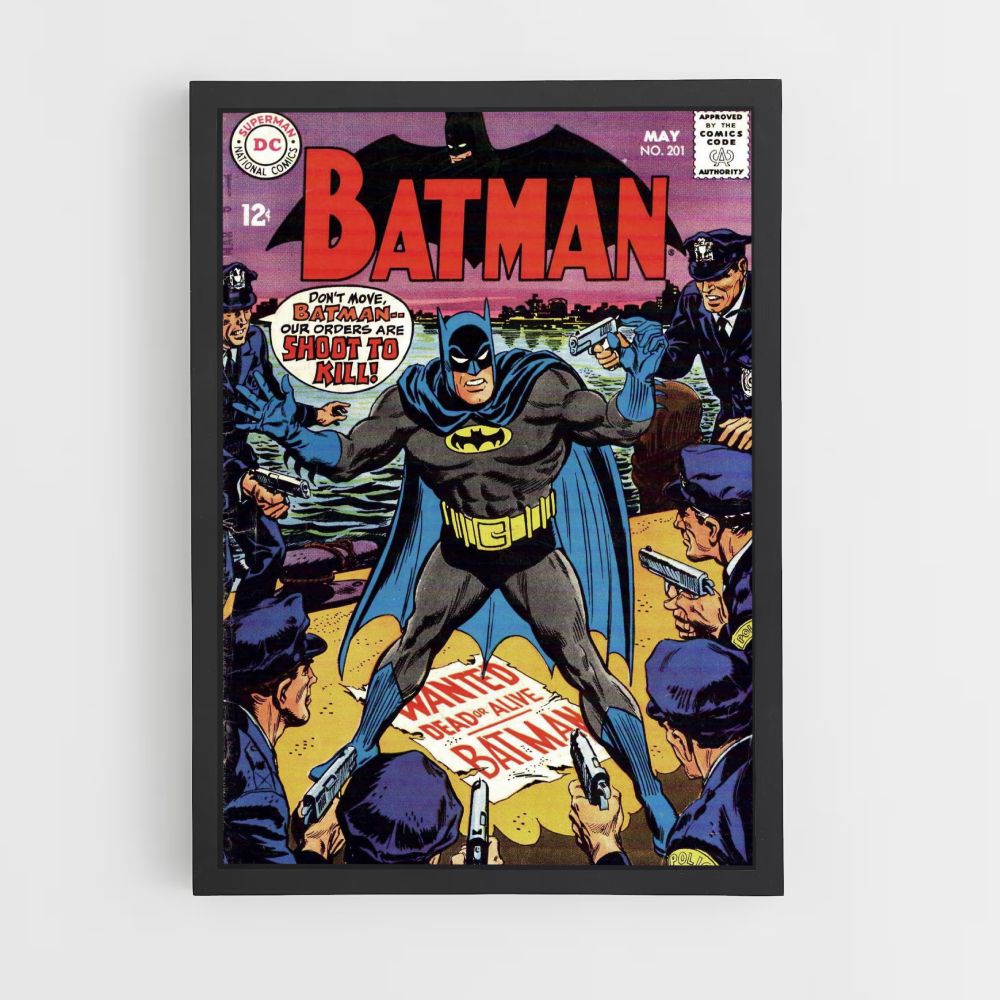 Poster Batman contro la polizia