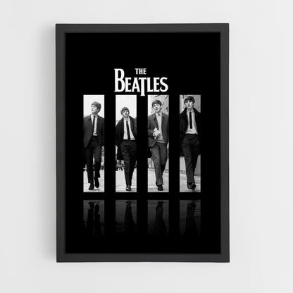 Poster I Beatles in bianco e nero