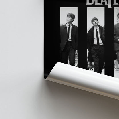 Poster I Beatles in bianco e nero