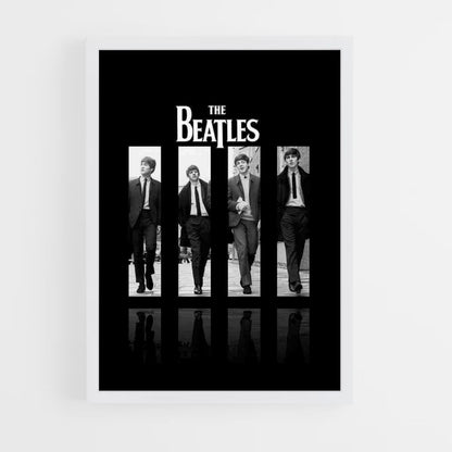 Poster I Beatles in bianco e nero