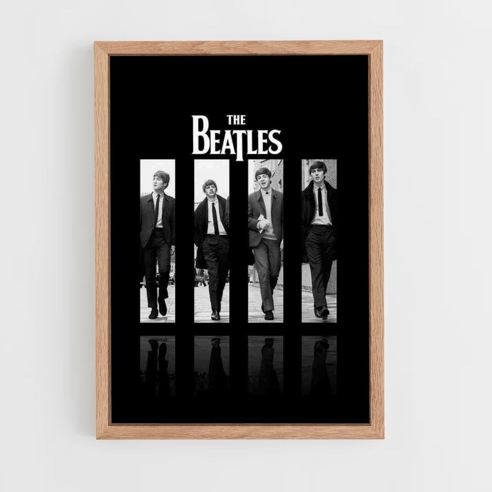 Poster I Beatles in bianco e nero