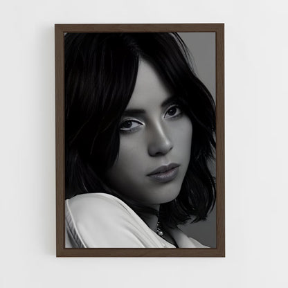 billie-eilish-2 cadre Bois foncé