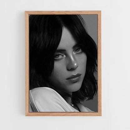 Poster Billie Eilish in bianco e nero