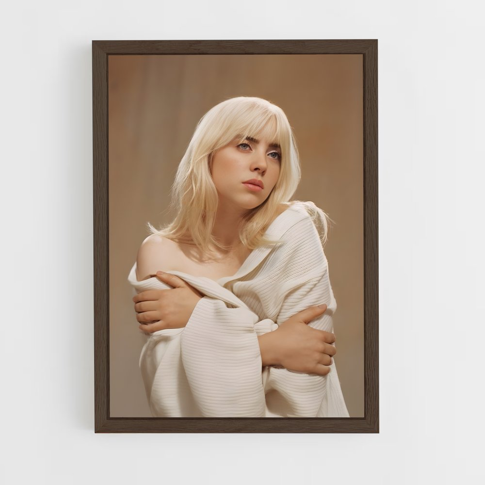 billie-eilish-4 cadre Bois foncé
