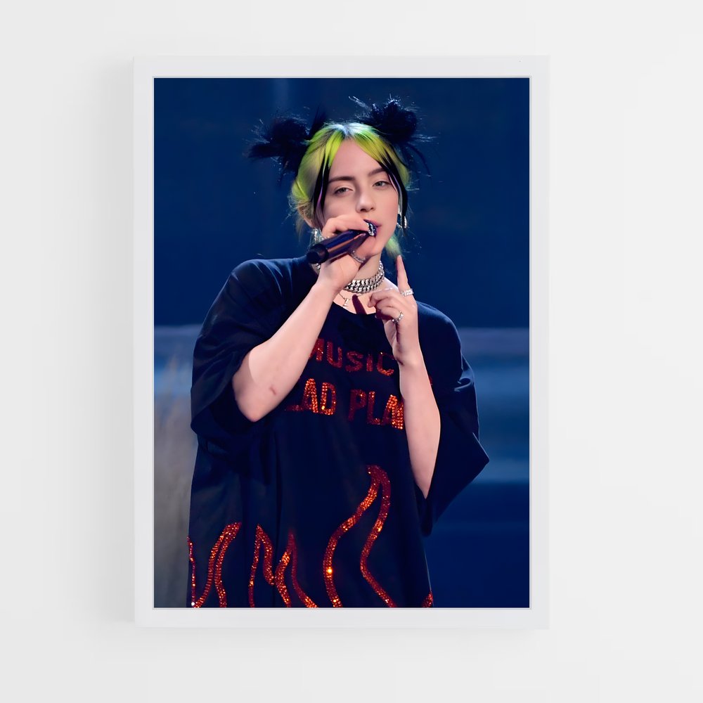 billie-eilish-5 cadre Blanc