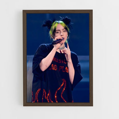 billie-eilish-5 cadre Bois foncé