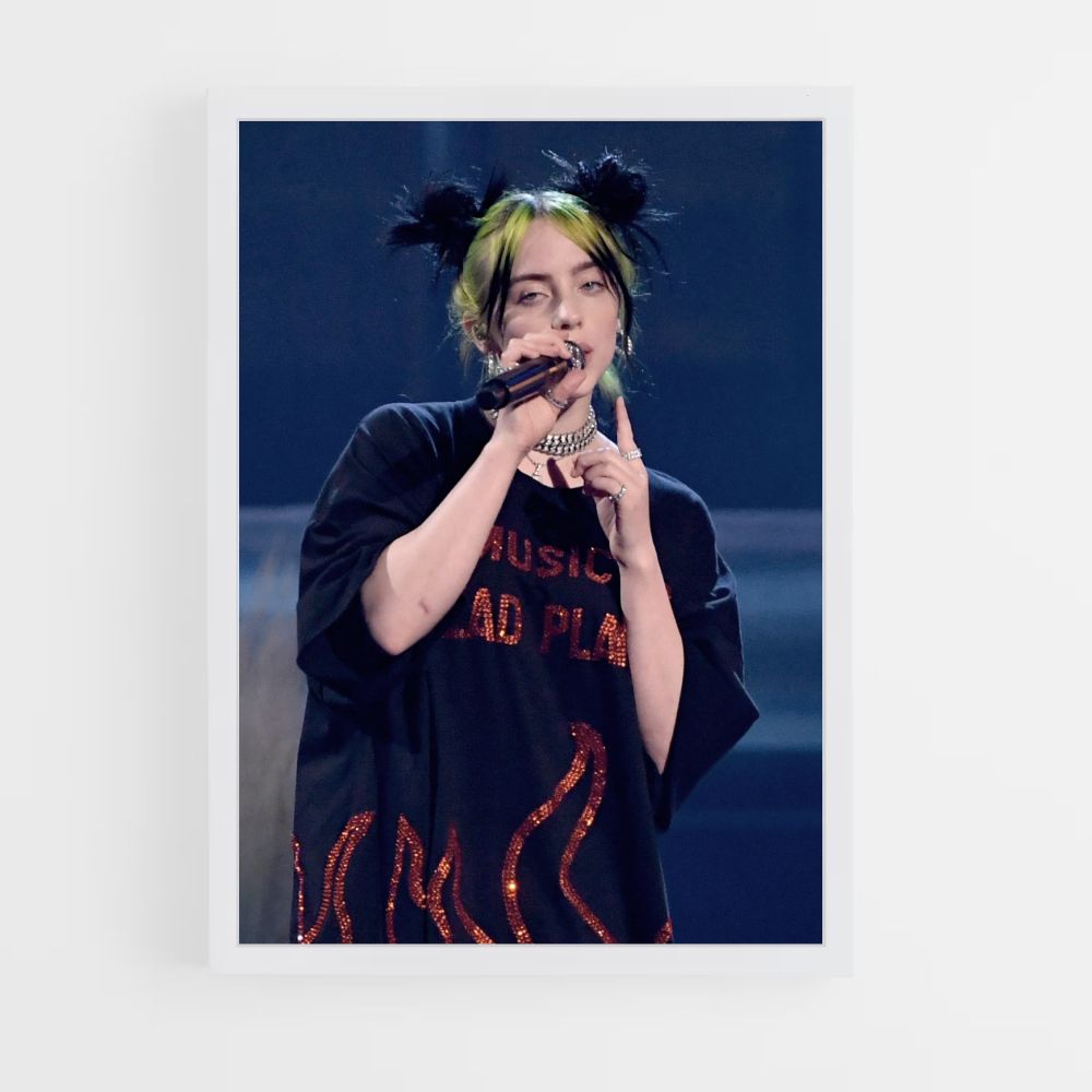 Poster Billie Eilish canta