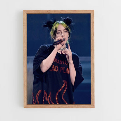 Poster Billie Eilish canta