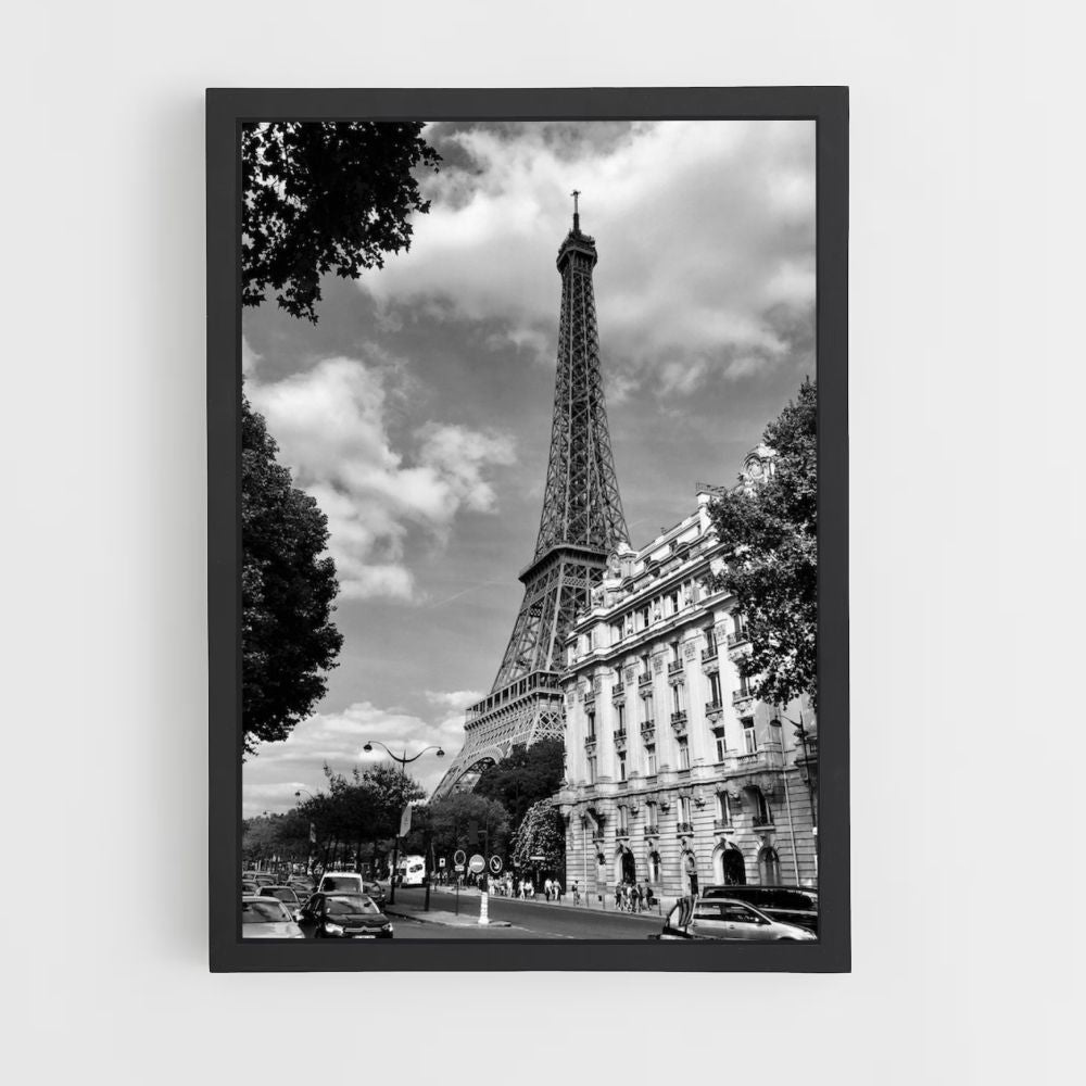 Poster Parigi in bianco e nero