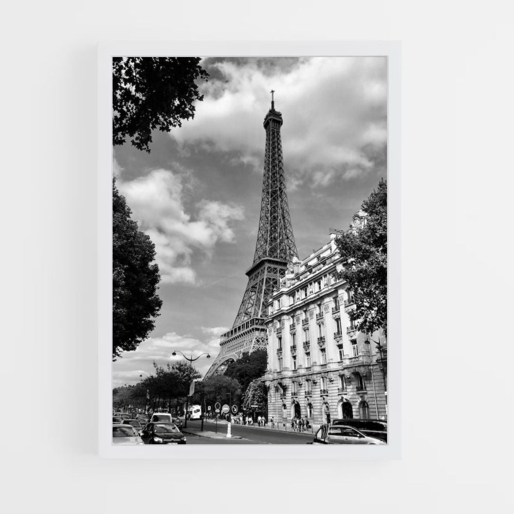 Poster Parigi in bianco e nero