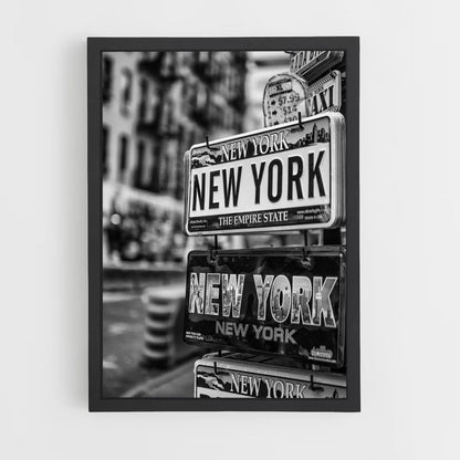 Poster New York in bianco e nero