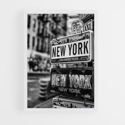 Poster New York in bianco e nero