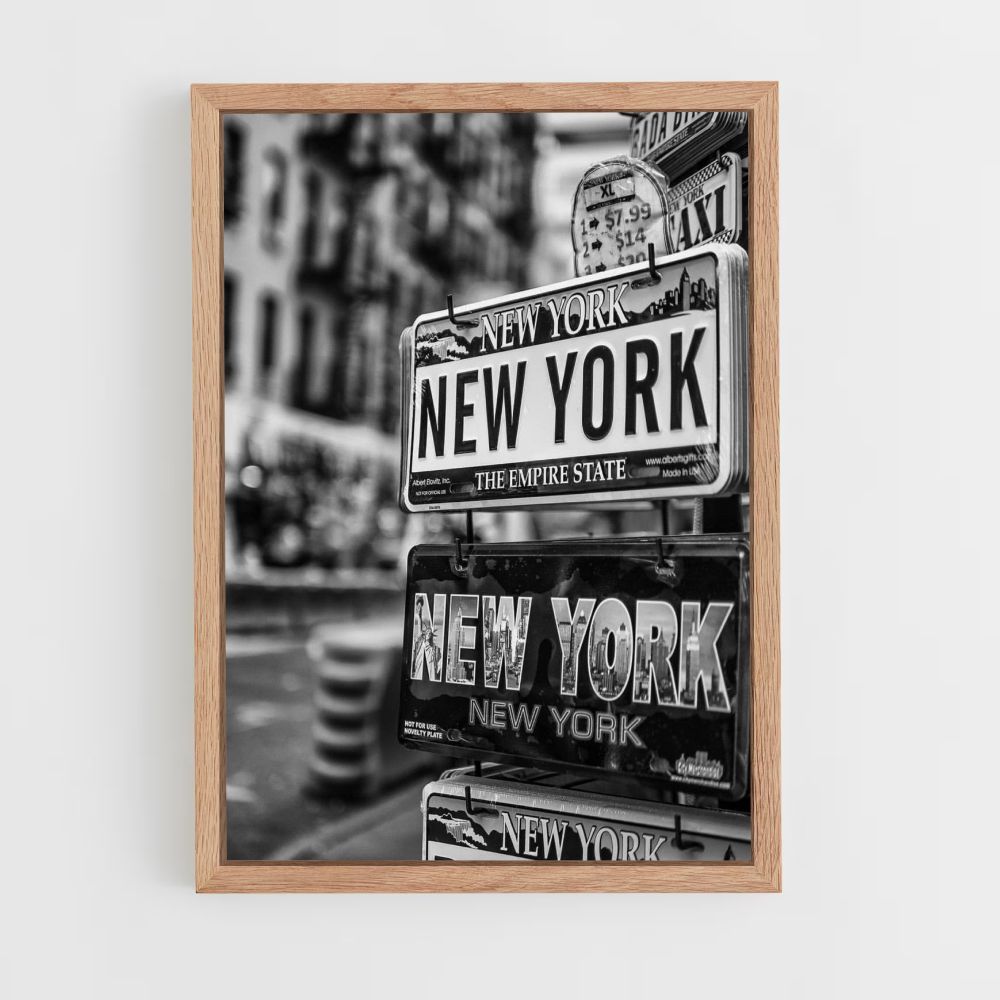 Poster New York in bianco e nero