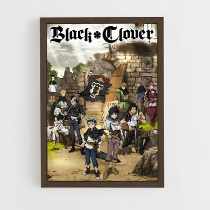 black-clover-3 cadre Bois foncé