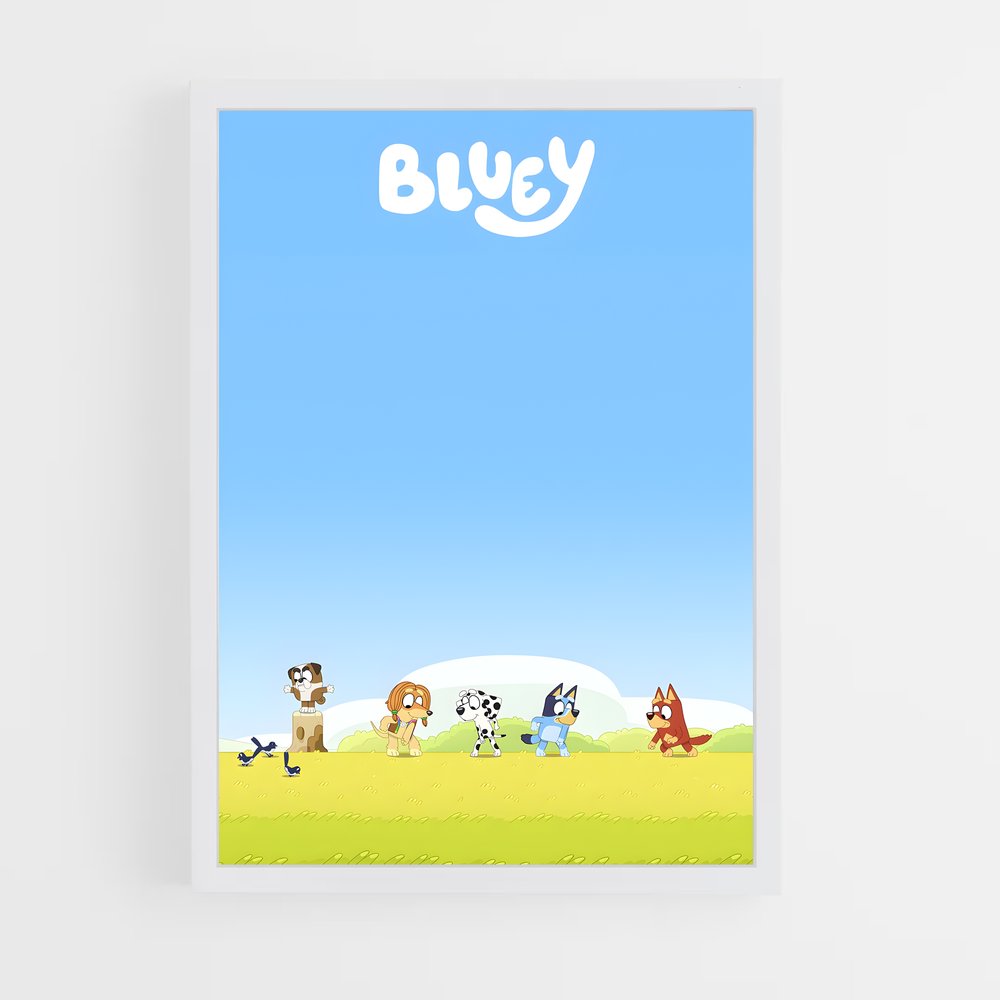 bluey-10 cadre Blanc