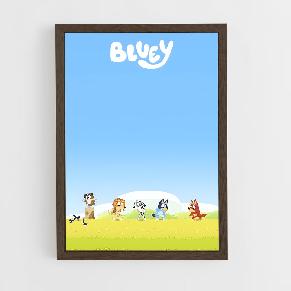 bluey-10 cadre Bois foncé