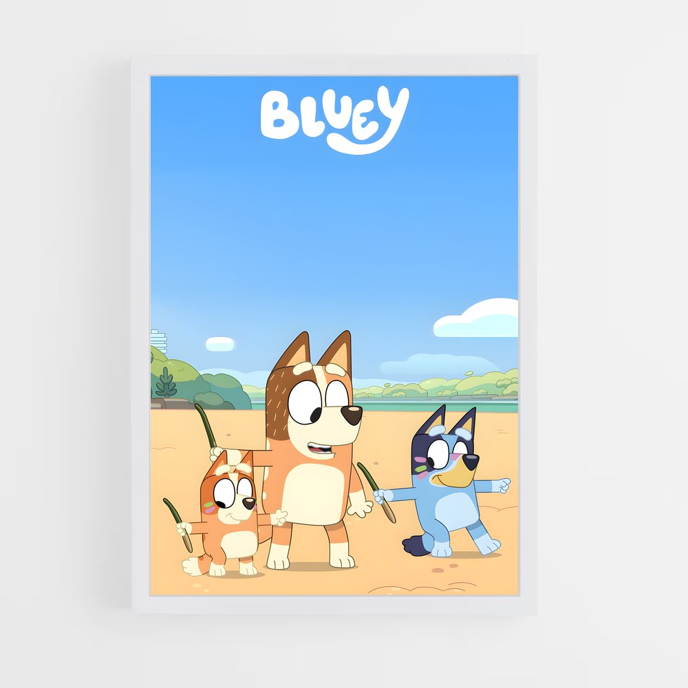 bluey-11 cadre Blanc
