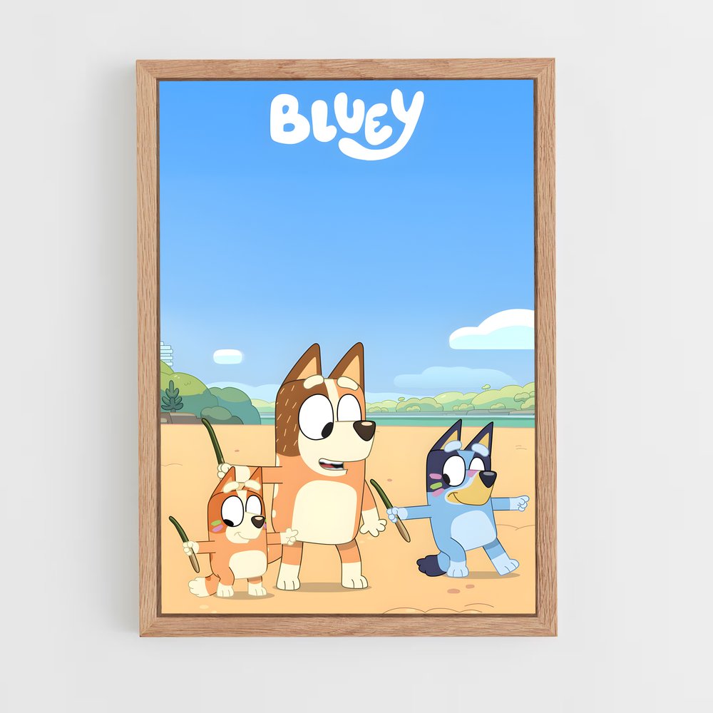 bluey-11 cadre Bois clair