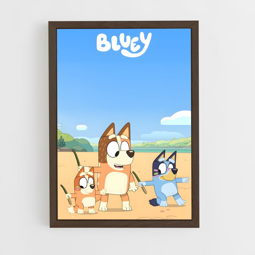 bluey-11 cadre Bois foncé