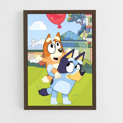 bluey-13 cadre Bois foncé
