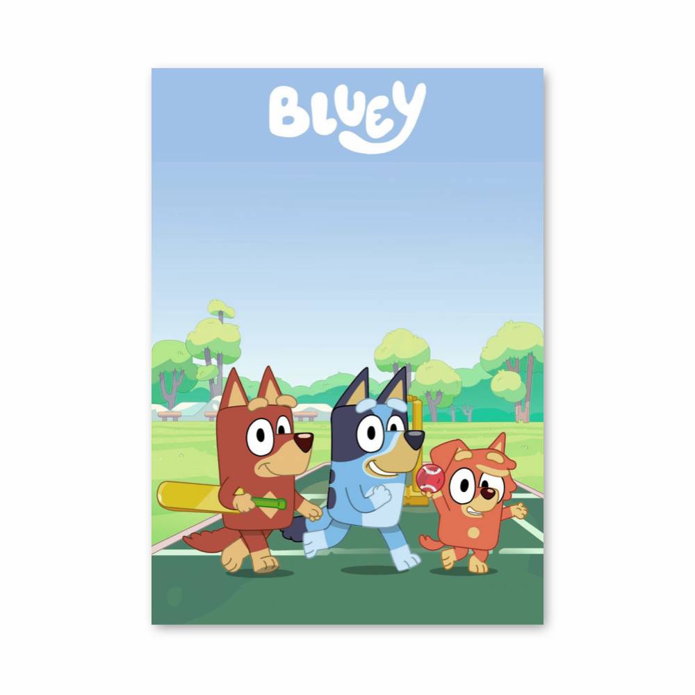 Poster Bluey Raquette