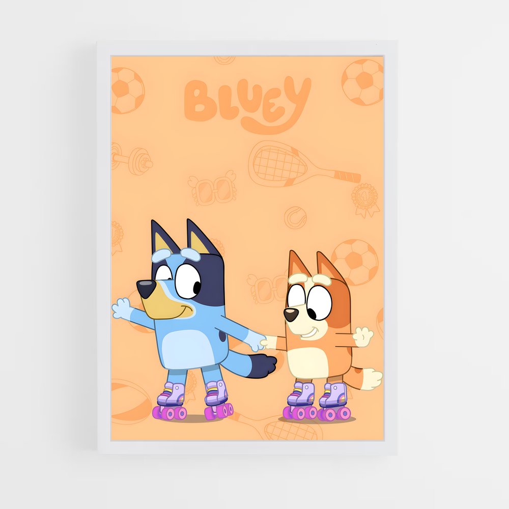 bluey-15 cadre Blanc