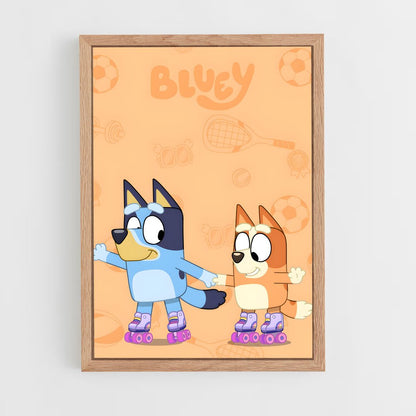 bluey-15 cadre Bois clair