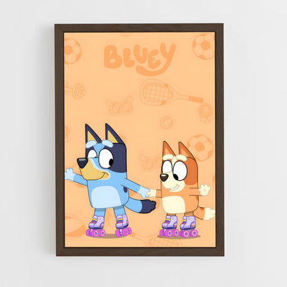 bluey-15 cadre Bois foncé
