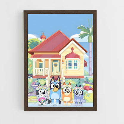 bluey-16 cadre Bois foncé