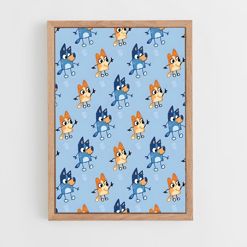 bluey-17 cadre Bois clair