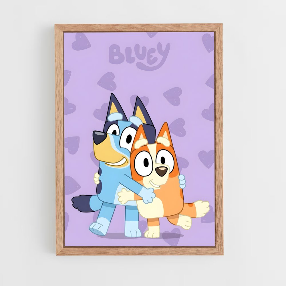 bluey-2 cadre Bois clair