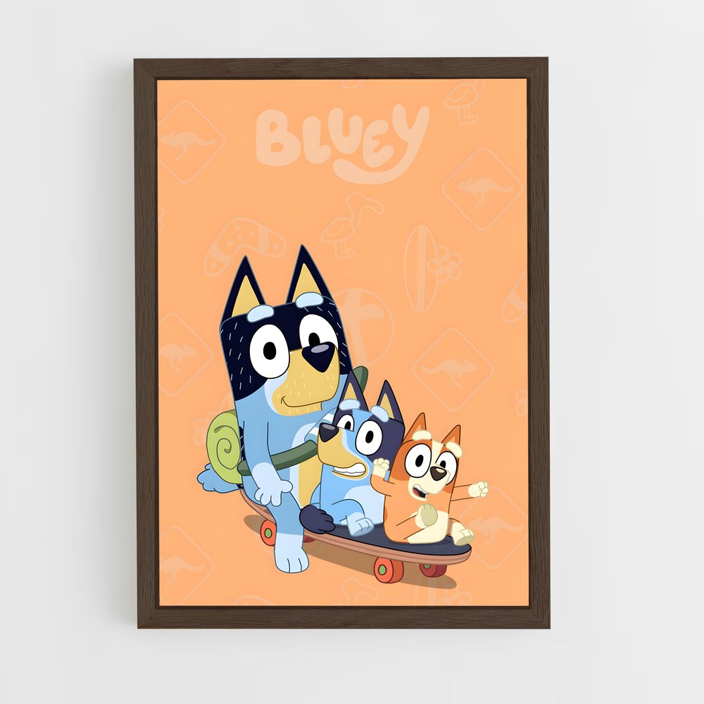 bluey-20 cadre Bois foncé